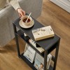 IBUYKE Narrow Side Table with Storage Shelf, 3 Tier End