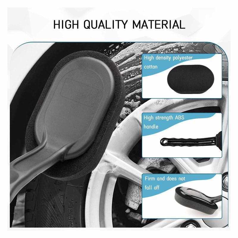 Sylvil Tire Shine Applicator Brush, High-Density Sponge Tire Dressing Applicator