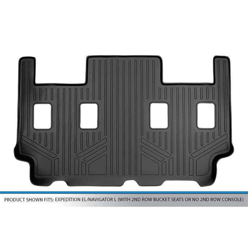 SMARTLINER Floor Mats 3rd Row Liner Compatible with 2007-2010 Ford