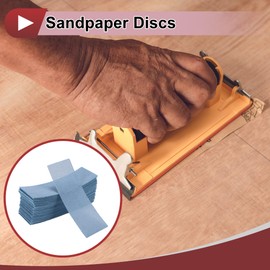 HEROFFIX 50 Pcs Sanding Discs Wet Dry Waterproof Hook&Loop Sandpaper for Woodworking, Automotive Refinishing 3.15Inch x 9.06Inch 180 Grit Blue Ceramic Abrasive