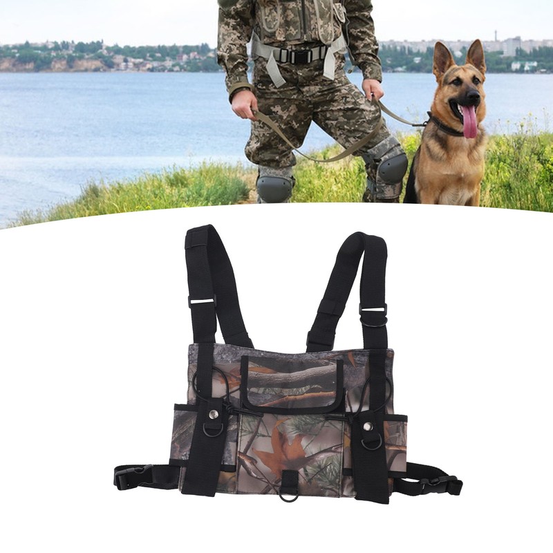 Radio Chest Harness Chest Front Pack Pouch Vest Rig Radio