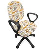 Ambesonne Dog Office Chair Slipcover, Cartoon Style Interpretation of Doggies