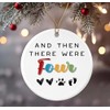 And Then There Were Four Ornament, Pregnancy Reveal Ornament, Pregnancy