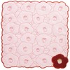 Maruzen Mini Towel, All-Over Camellia Pink, 9.8 x 9.8 inches