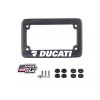 BLVD Ducati MOTORCYCLE License Plate Frame Carbon Fiber - WHITE