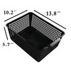 Begale Large Plastic Storage Bins Basket Organizer, Black, Set of