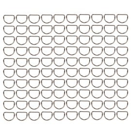 100pcs Metal D Rings Heavy Duty Dog Collar D Shaped Clips for Pet Luggage Chest Strap3.8x25x20mm / 0.15x0.1x0.8in