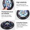 YoyoMeta 2 Pcs 110mm Scooter Wheels, Colorful Pu Wheels Thick
