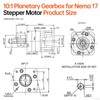YEJMKJ Ratio 10:1 Planetary Gearbox for Nema 17 Stepper Motor