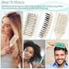 Cepillo Para Cabello Rizado 2 Piezas, Peine Desenredante Antitirones, Cepillo