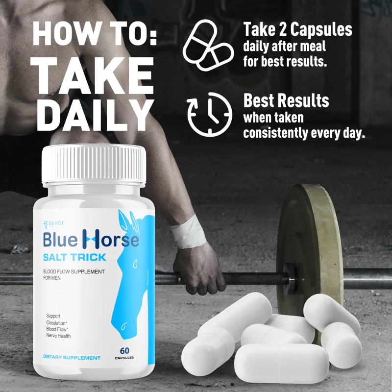(1 Pack) Blue Horse Salt Trick For Men Advanced Formula