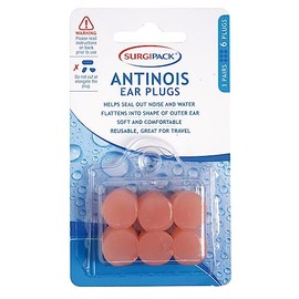 SurgiPack 6244 Antinois Ear Plugs, 3-Pair