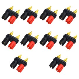 WMYCONGCONG 10 PCS Double 4mm Banana Plug Socket Connector Post Speaker Amplifier Connector Gold Plated