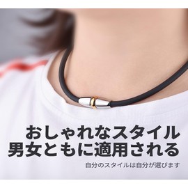 FUANNA Magnetic Necklace, 0 Type Necklace, Magnetic Titanium Necklace Design, Stylish, Popular, Sports, Business, Unisex, Static Removal, Necklace, Stainless Steel