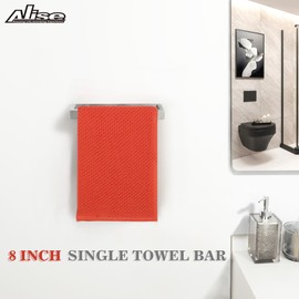 Alise Bath Towel Bar,Wall Mount Towel Holder Towel Rack Towel Hanger for Bathroom Lavatory,8 Inch SUS304 Stainless Steel Towel Rail,Brushed Finish GJF020-LS