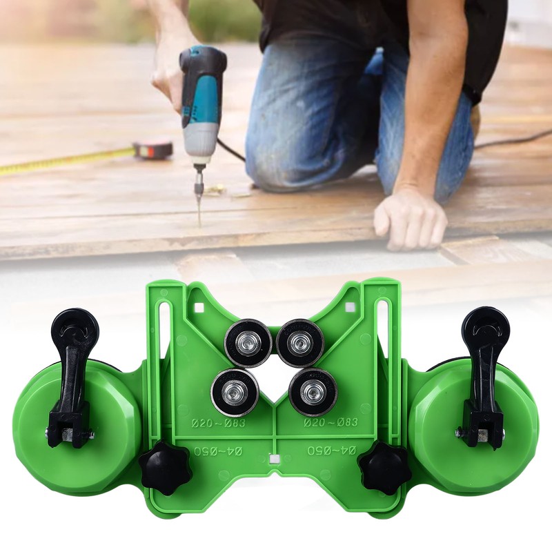 Tile Hole Saw Guide Jig Fixture Adjustable Portable with 2