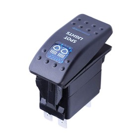 Mintice™ Car Vehicle 12V 20A Blue LED Light Rocker Toggle Switch 5Pin Spot Light