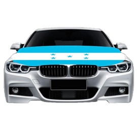 Car Hood Cover Country Flag Hood Cover Durable Weatherproof Universal Fit Car Cover for All Seasons Protection Custom Fit for Cars Trucks SUVs (Honduras Honduran)