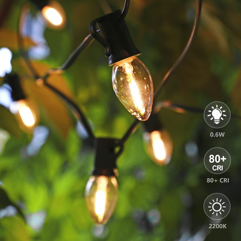 KGC 8 Pack LED Night Light Bulbs, C7 Shatterproof Replacement