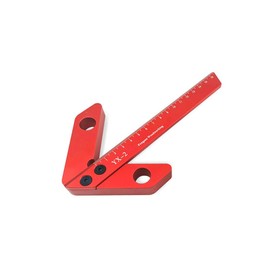 Center Finder, Woodworking Center Scribe Square Center Scribe,45/90 Degree Right Angle Line Gauge Carpenter Ruler,Woodwork Measuring Tool Red