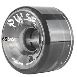 ATOM SKATES Quad Roller Wheels/Outdoor/Hardness 78A / 65x37 Black Pulse / 8 Wheels / 2 Packs