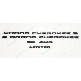 grand cherokee 5PCS 2021+ Jeep Grand Cherokee L Side Door Rear 4x4 L Limited Emblem Matte Black