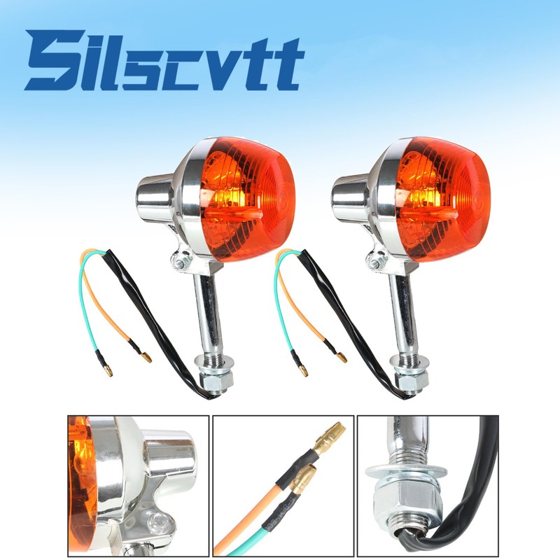 Silscvtt Motorcycle 12V 2 Pcs Turn Signal Replacement for Honda