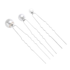 LALAFINA 60pcs Bridal Pearl Hairpins U-shaped Clips for Weddings Elegant Hair Accessories Pearl Hairpins for Brides Ladies and Girls