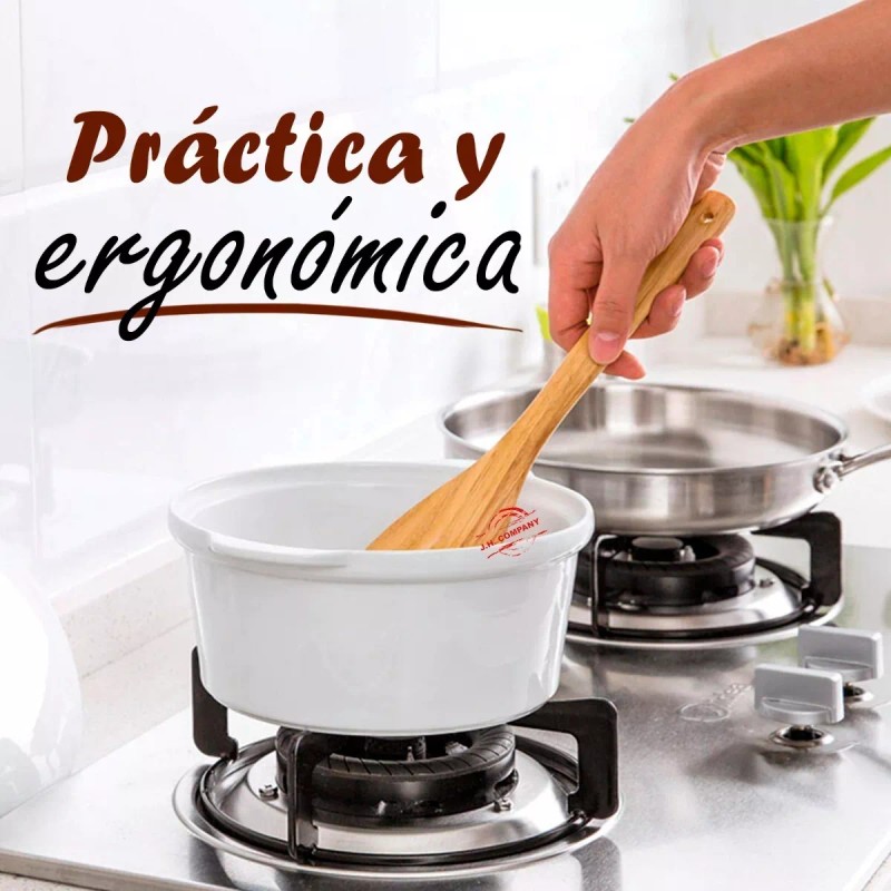J.H. Company Set 4 Pcs Espatula Pala De Madera Utensilio