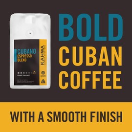 Kahwa Cuban Coffee Grounds, Cubano Dark Roast Espresso Blend, Ground Coffee, 2 lb Bag