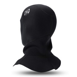 QKURT Snorkel Hat 3mm Neoprene Diving Hood with Flow Vent for Removing Air Pockets, Unisex Surfing Sailing Cap Wetsuits for Snorkelling Scuba, and Other Water Sports