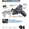 Durofix RJ1217-TG G12 Series 12V Cordless Mini Reciprocating Saw Kit