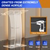 OUKANING Acrylic Podium Stand Pulpits for Churches with a Storage