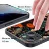 Tabavsit Case Compatible with iPhone13, Flower Floral Pattern. Glass Shell