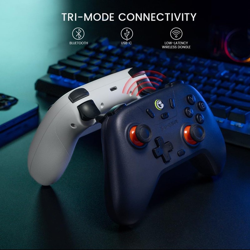 GameSir Nova Lite Wireless Controller, Tri-Mode Connectivity, PC Gamepad Joystick
