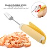 Disabled Patient Arthritis Elder Utensil Removable Flexible Rotating Eating Tablewares(Fork)