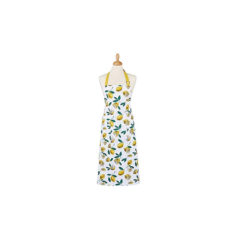 Ulster Weaver Lemon Cotton Apron, Multi-Colour
