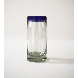 Mexico2Us Blue Shot Glass Rim Handblown (Set of 4)