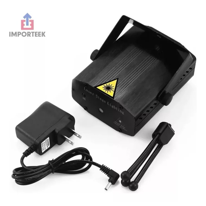 Importeek 3pz Proyector Laser Luz Led Audioritmico Color Figuras +