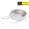SILVERANT Camping Plate Titanium Pan Dish Plate with Handle &
