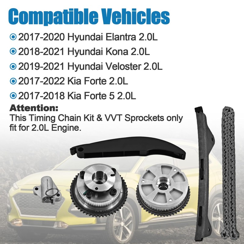 24321-2E010 24350-2E700 Timing Chain Kit With VVT Sprockets Fit For