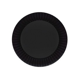 Party Essentials Deluxe Quality Hard Plastic 70 Count Round Party/Dessert Plates, 6-Inch, Black