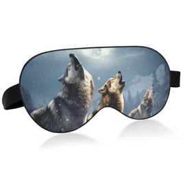 xigua Wolf Sleep Eye Mask Breathable Soft Light Blocking Eye Mask Adjustable Eyeshade Cover for Women Men