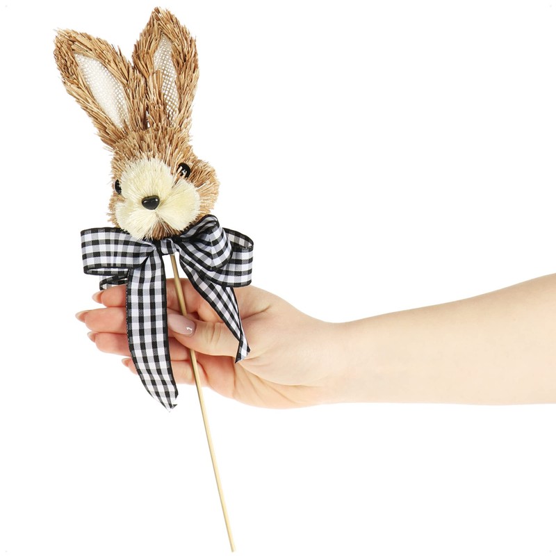 com-four® Flower Stake in Rabbit Design - Cute Rabbit Head