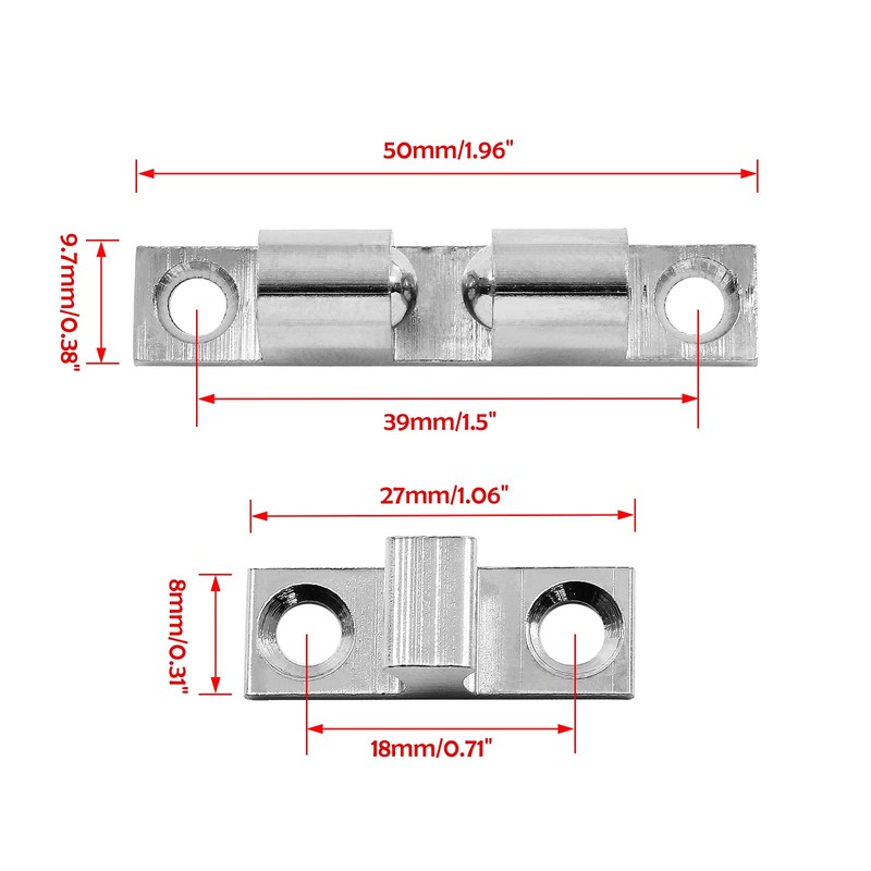 Uenhoy 10 Pcs Solid Brass Cabinet Door Catch, Dual Ball