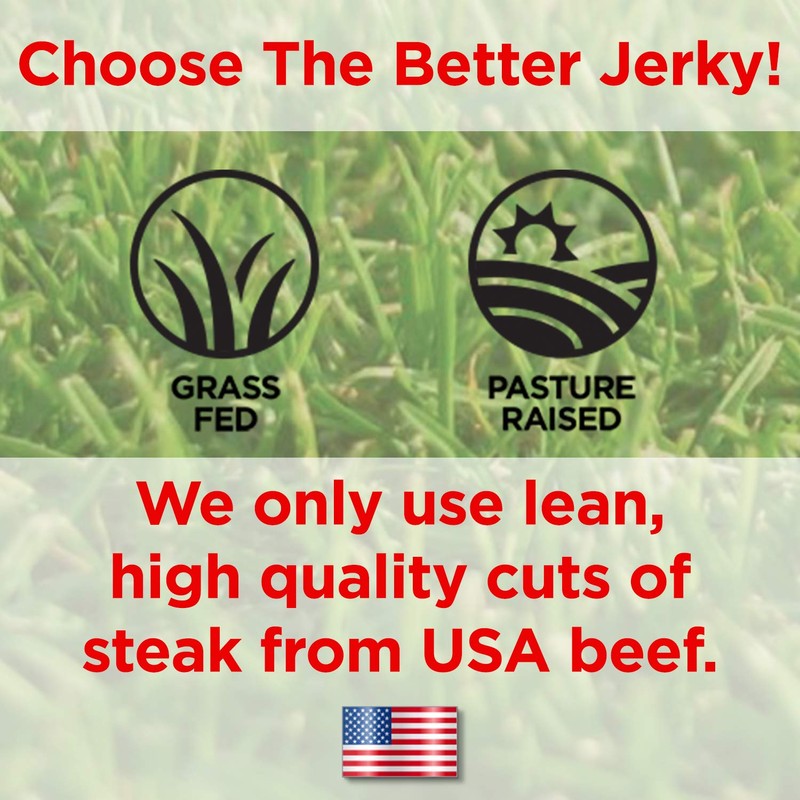 Black Pepper Grass Fed Beef Jerky - 100 Calorie Snacks,