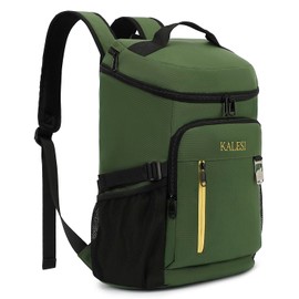 Kalesi Cooler Backpack 36 Cans Lightweight Insulated Backpack Cooler Leak-Proof Travel Camping Lunch Backpack Outdoor Cutlery Backpack for Men and Women (A-Green)
