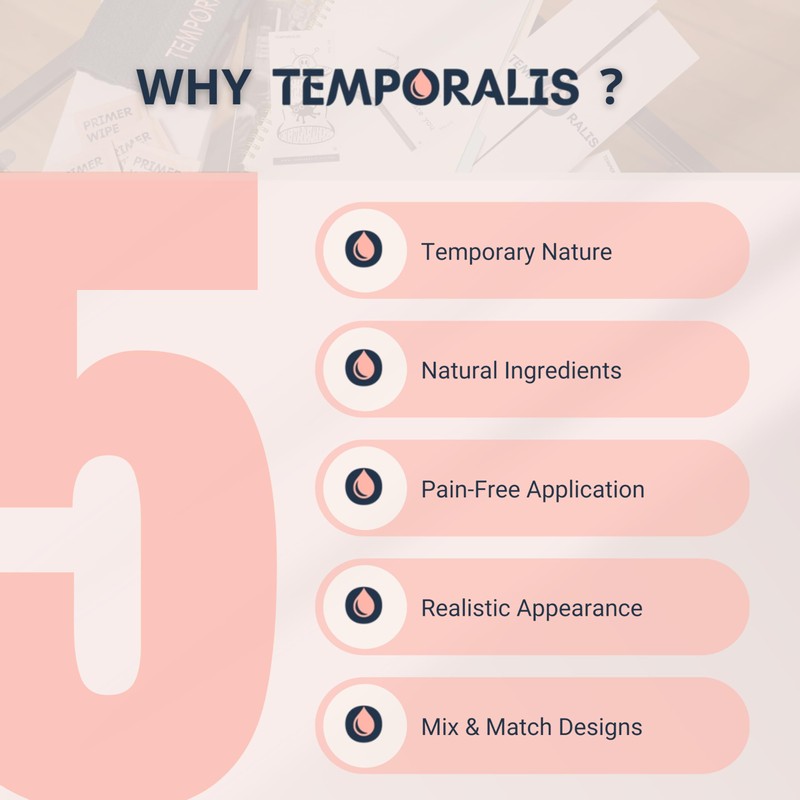 Box Delicate Premium Temporary Tattoos for Women | Temporary Tattoos