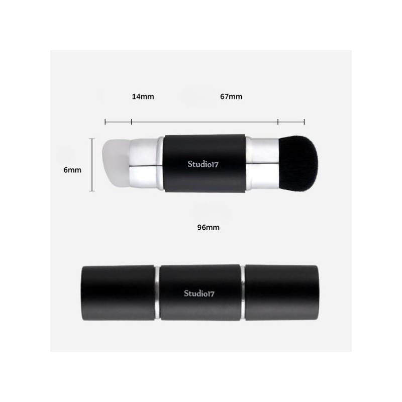 STUDIO17 Dual Silicon Blusher Brush 1ea