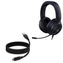 BoxWave Cable Compatible with Razer Kraken V3 X - DirectSync - USB 3.0 A to USB 3.1 Type C, USB C Charge and Sync Cable - 6ft - Black